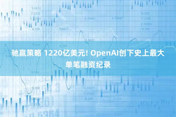 驰赢策略 1220亿美元! OpenAI创下史上最大单笔融资纪录